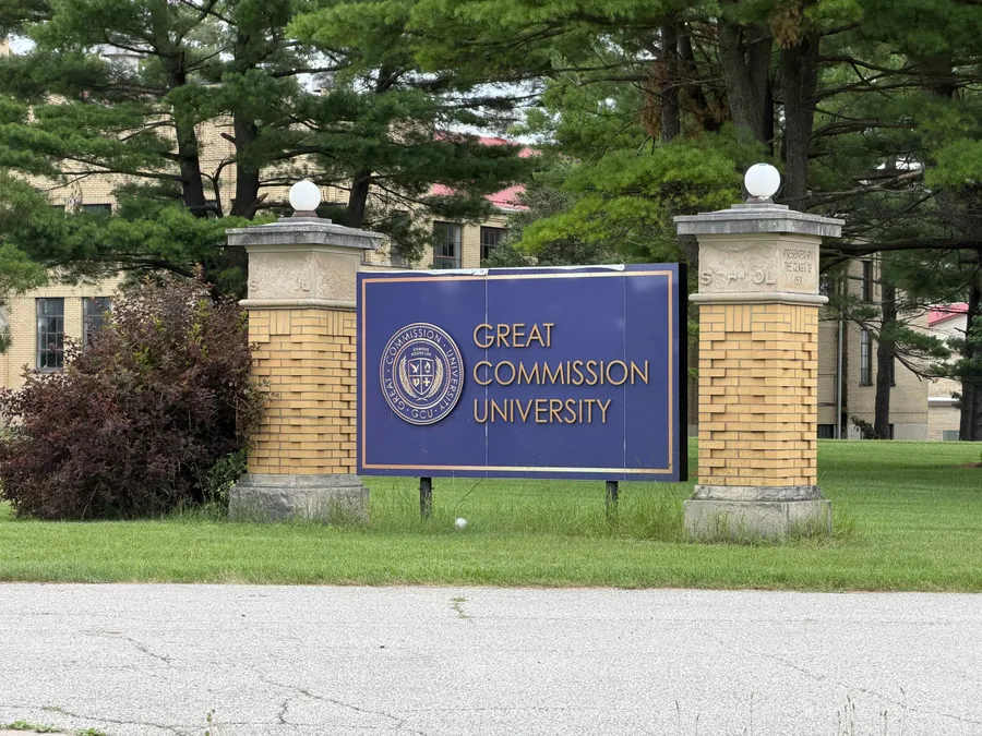 The Great Commission University entrance sign in Howe, Indiana